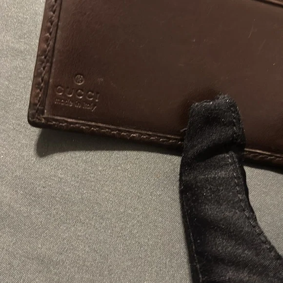 Gucci Dark Brown Embossed Leather Wallet - Picture 9 of 10
